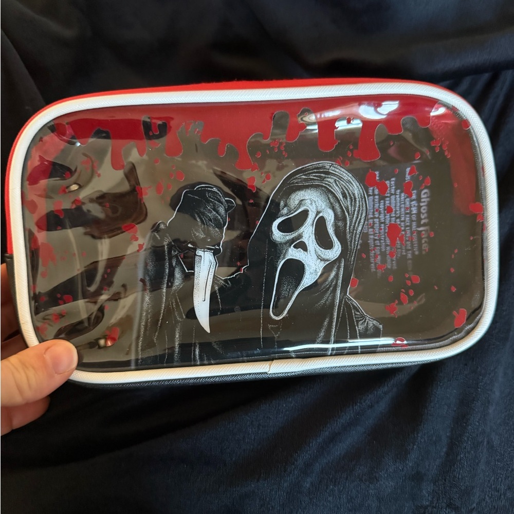 Red and Black Women's Accessory Pouch